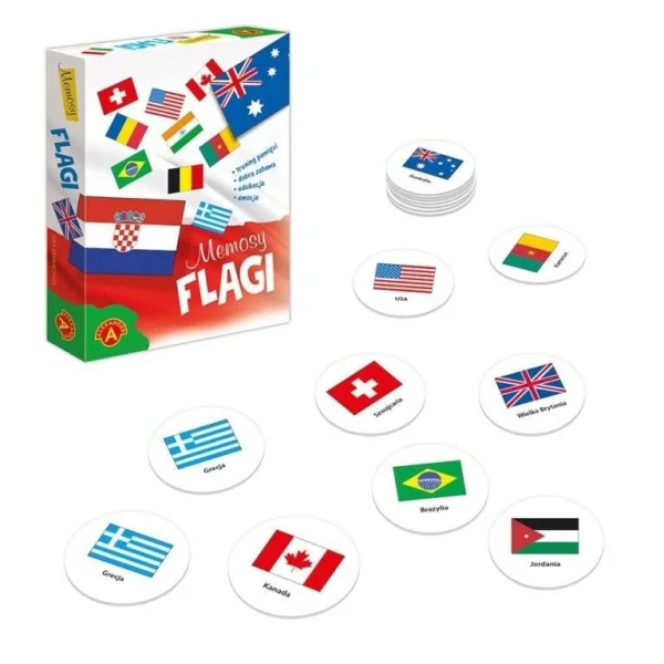 Gra Gra memosy -flagi - najniższa cena