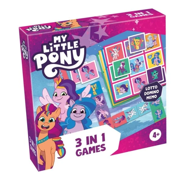 Gra My Little Pony 3w1 Lotto, Domino, Memo - najniższa cena
