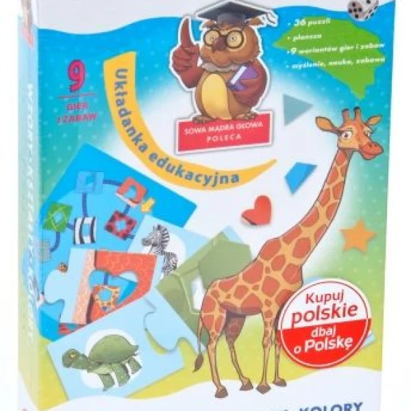 Gra Sowa Mądra Głowa. Wzory, Kształty, Kolory - najniższa cena