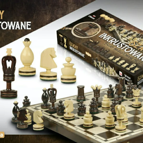 Gra Szachy inkrustowane miedzią 50cm - najniższa cena