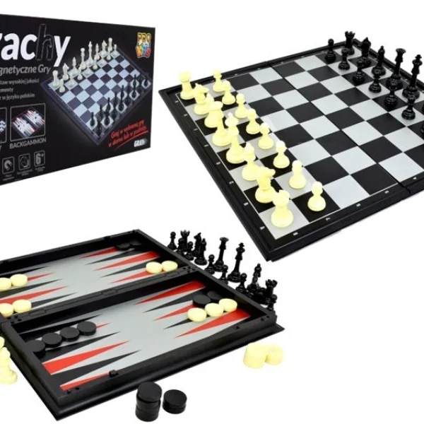 Gra Szachy magnetyczne 3w1 - najniższa cena