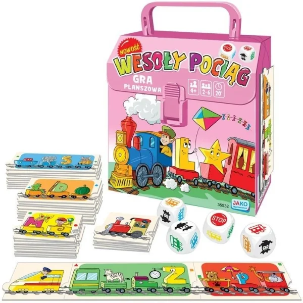 Gra Wesoły pociąg. Gra planszowa (różowy) - najniższa cena