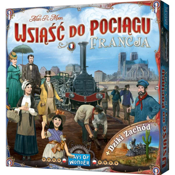 Gra Wsiąść do Pociągu: Kolekcja Map 6 - Francja i Dziki Zachód - najniższa cena