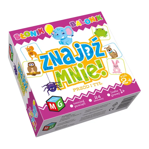 Gra Znajdź mnie. Przód i tył. Słonik Balonik - najniższa cena